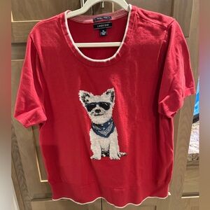 Lands End 1x short sleeve sweater